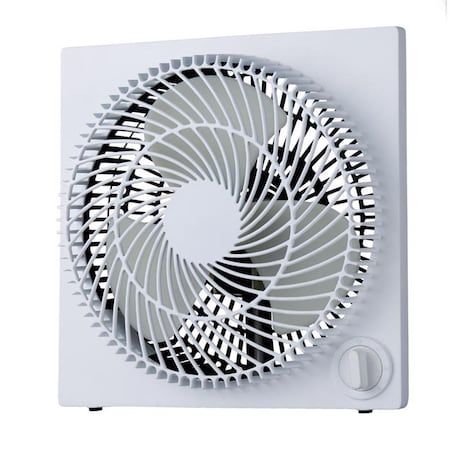 Homepage 9 in. White 3 Speed Box Fan HO3309467